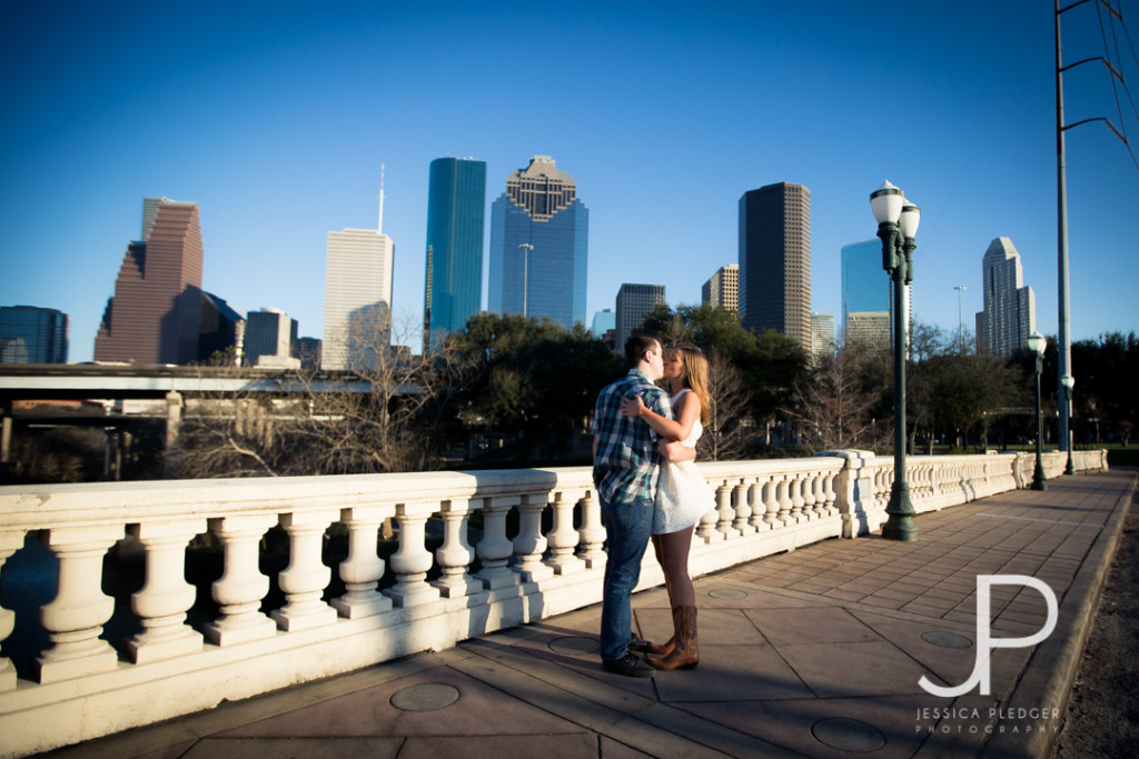 Houston Skyline Engagement Session Photos| Jessica Pledger Photography