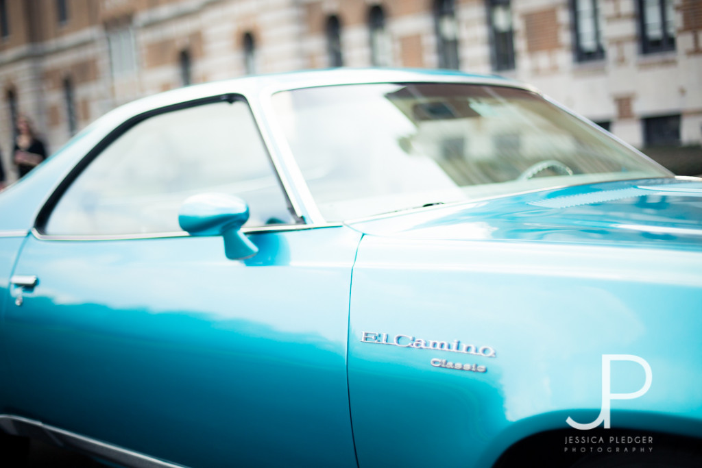 Chevy El Camino at Rice University Engagement Session | Jessica Pledger Photography 