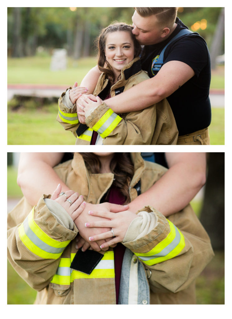 Houston Firefighter Themed Engagement Photos