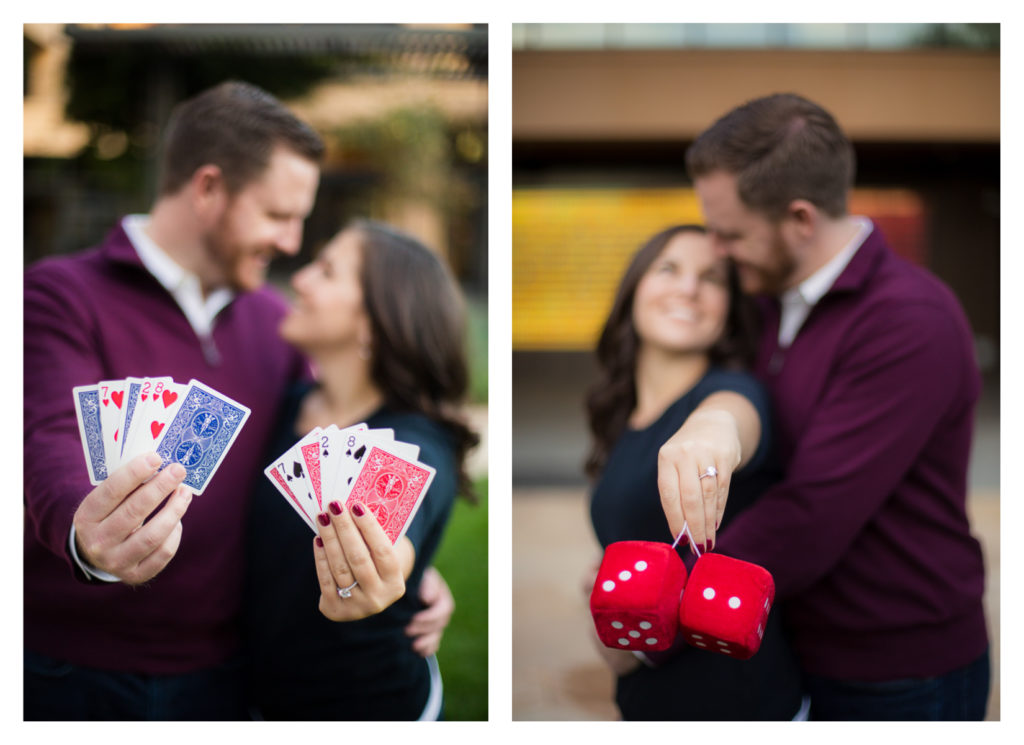 Las Vegas Themed Engagement Photos