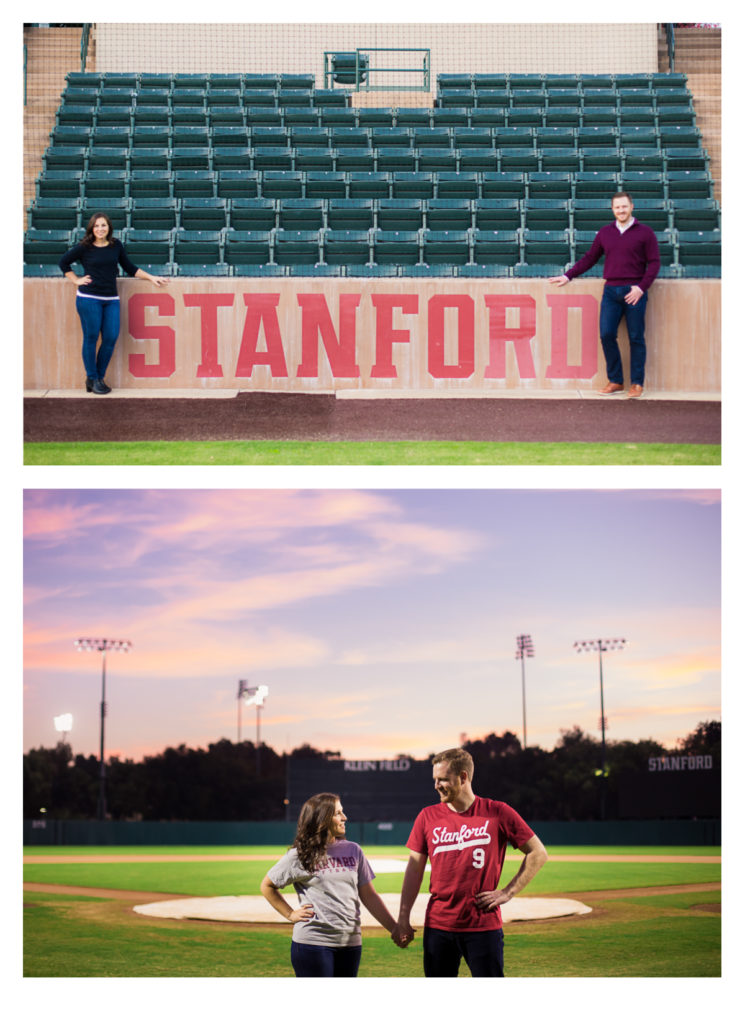 Softball and Baseball themed Engagement Photos