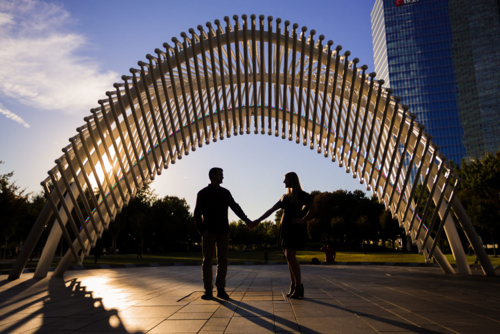 Oklahoma City Fall Engagement Session at the Myriad Gardens
