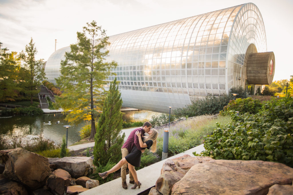 Oklahoma City Fall Engagement Session at the Myriad Gardens