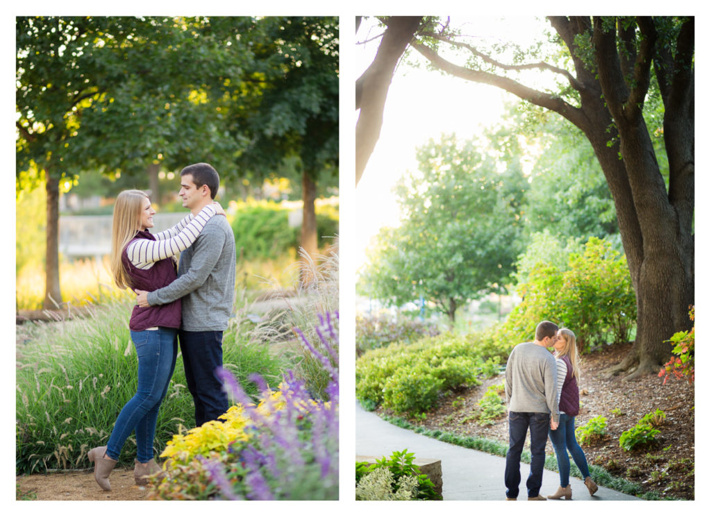 Oklahoma City Fall Engagement Session at the Myriad Gardens