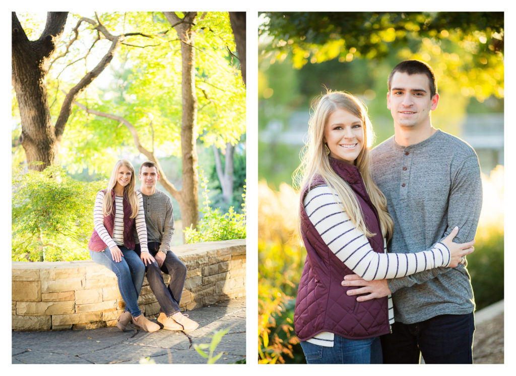 Oklahoma City Fall Engagement Session at the Myriad Gardens