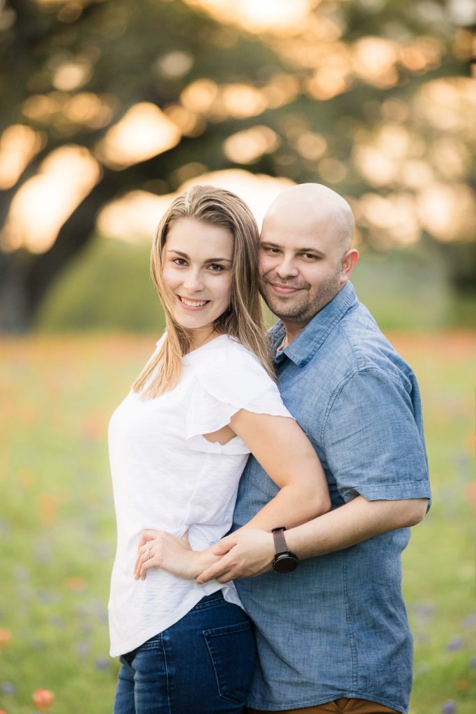 Aaron & Brooke Engagement Proposal Photos outside of Houston in wildflowers, bluebonnets, and Indian Paintbrushes - Jessica Pledger Photography