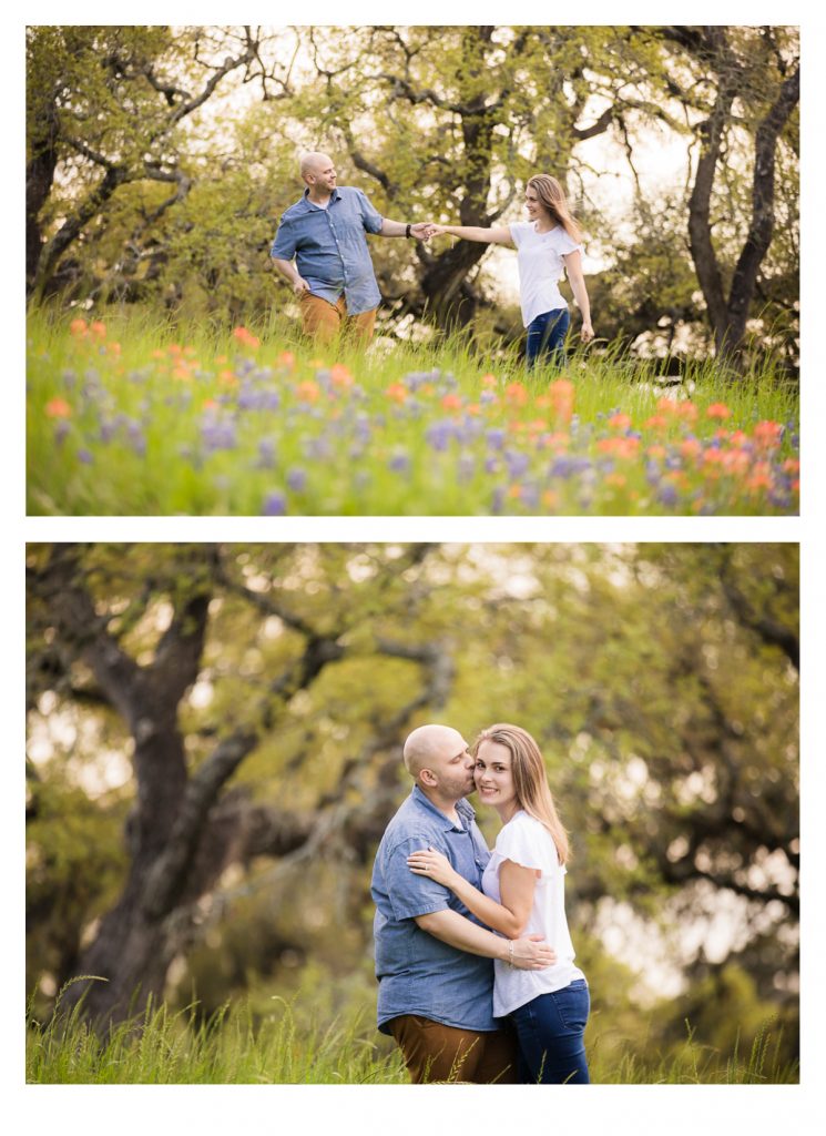 Aaron & Brooke Engagement Proposal Photos outside of Houston in wildflowers, bluebonnets, and Indian Paintbrushes - Jessica Pledger Photography