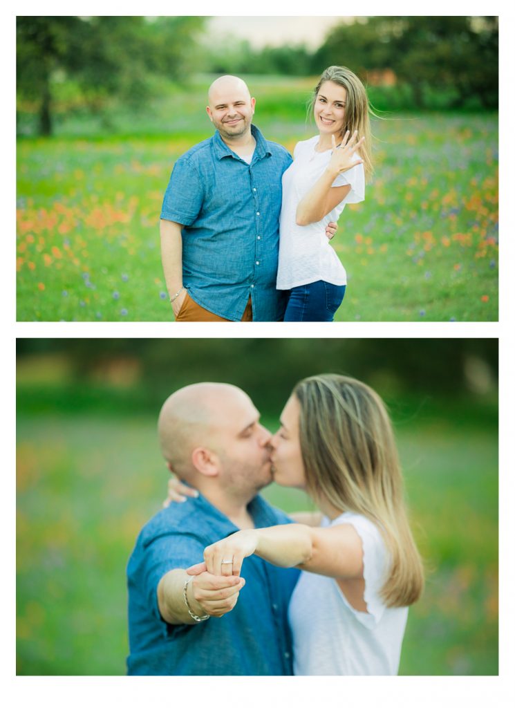 Aaron & Brooke Engagement Proposal Photos outside of Houston in wildflowers, bluebonnets, and Indian Paintbrushes - Jessica Pledger Photography