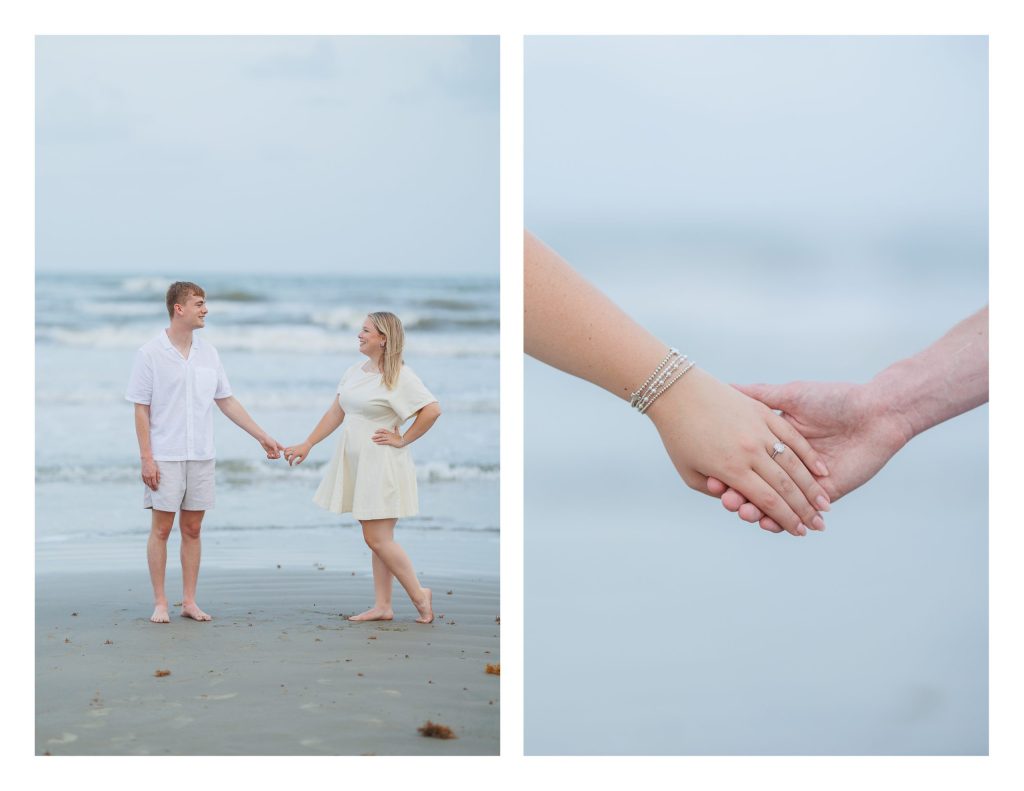 Galveston Island Engagement Session on the beach - Natalie & Noah - Jessica Pledger Photography