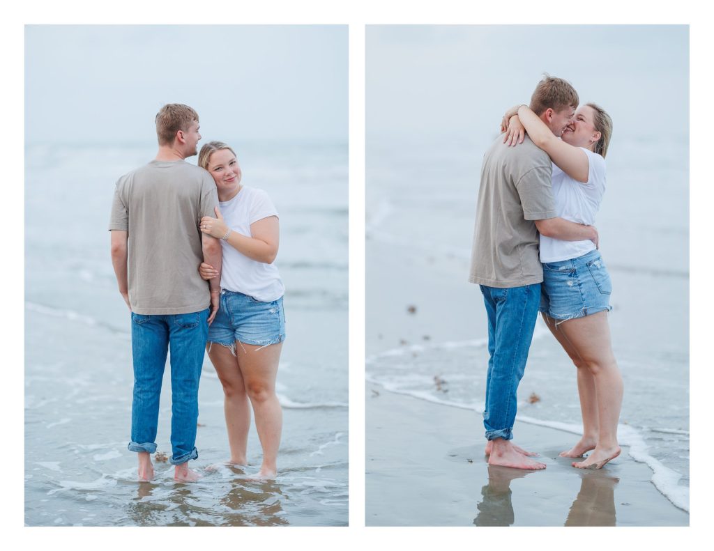 Galveston Island Engagement Session on the beach - Natalie & Noah - Jessica Pledger Photography
